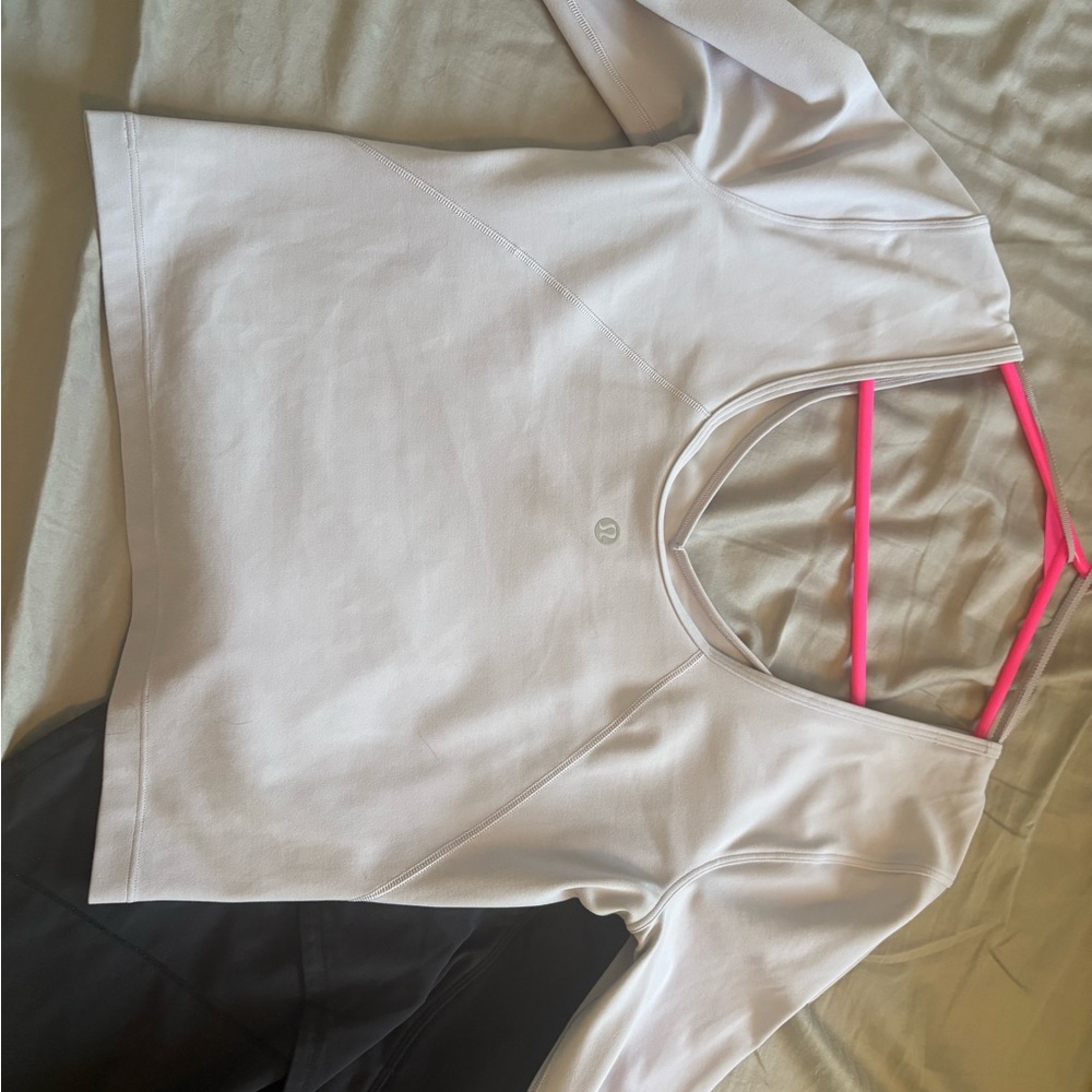 lavender Lululemon Long Sleeve Athletic Top